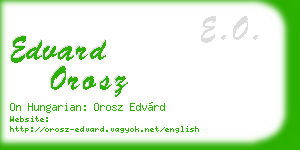 edvard orosz business card