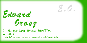 edvard orosz business card